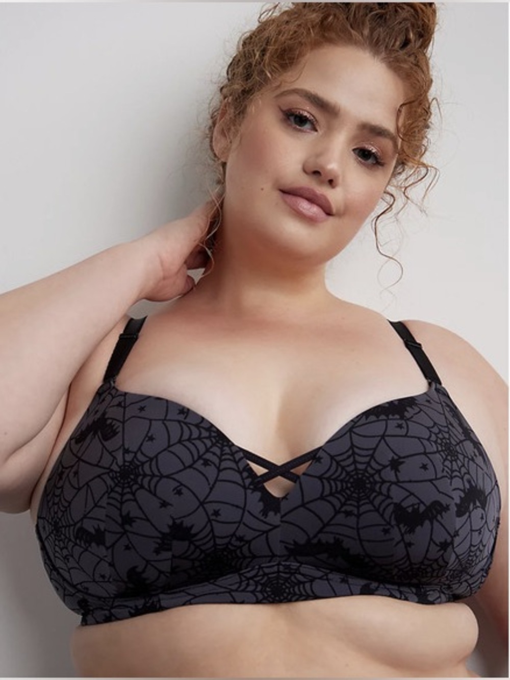 Torrid Curve Bat Spider Web Bra